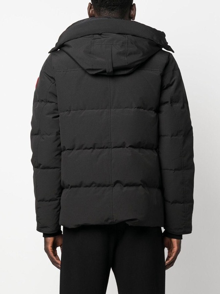 black Wyndham hooded quilted coat