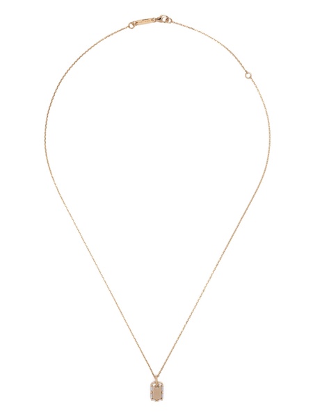 18K yellow gold Medium Dog Tag diamond necklace