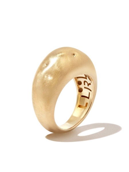 14K yellow gold uneven dome ring