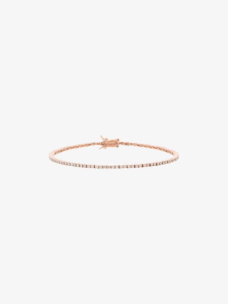 14K rose gold diamond tennis bracelet