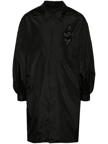 crystal-embellished car coat