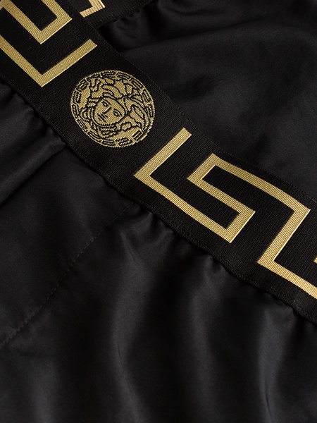 medusa logo Greca border swim shorts