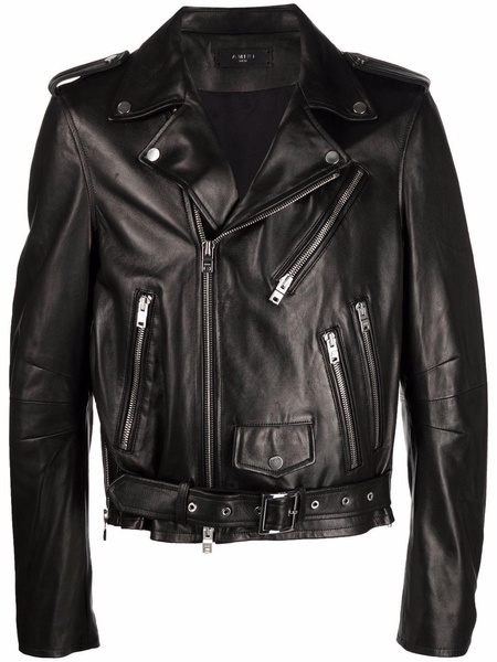 leather biker jacket