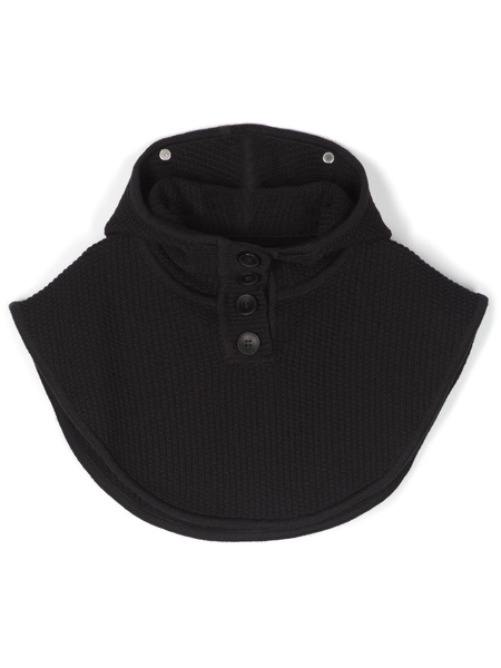 black buttoned balaclava