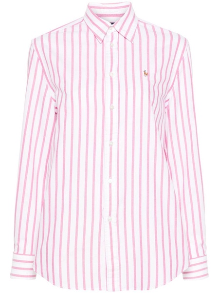 Polo-Pony-motif striped shirt