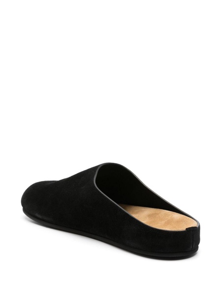 Black Hugo Suede Mules