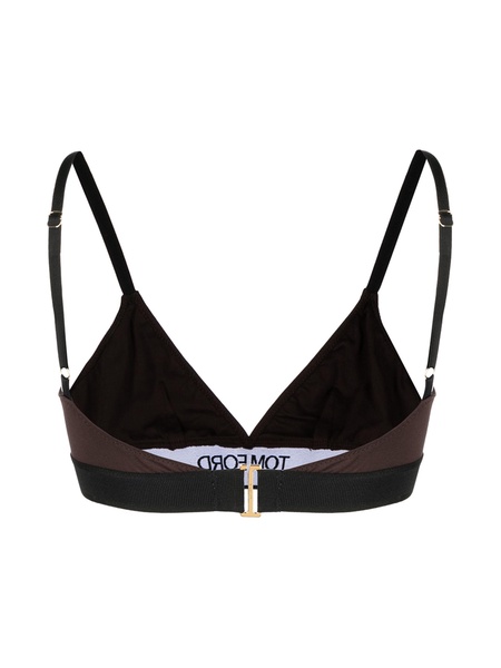 Black logo underband jersey bra