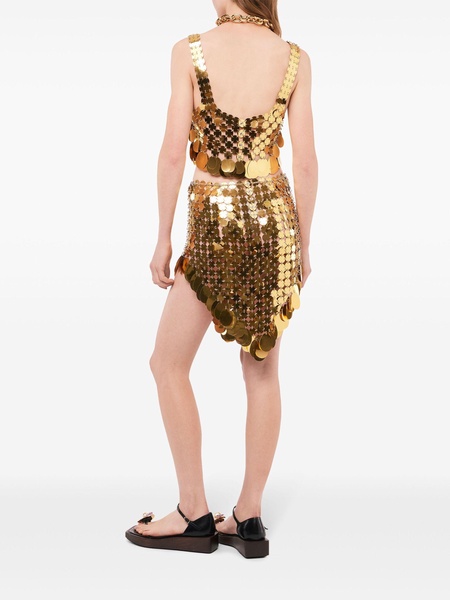 Gold Sparkle Assembly mini skirt