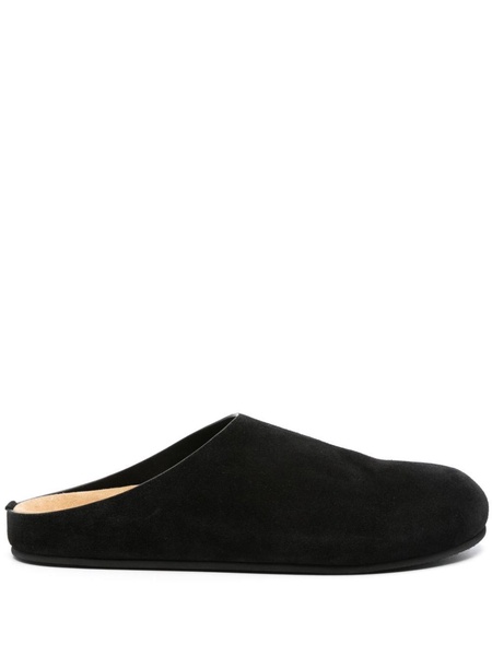 Black Hugo Suede Mules