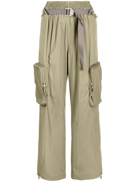 belted-waist Blouson trousers