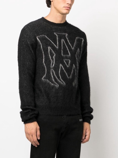 logo-print crew-neck jumper