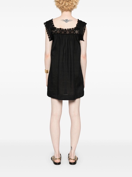 Black Almadia Ramie Mini Dress