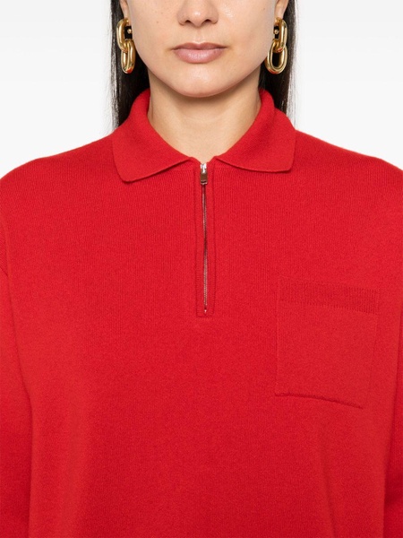 Red Halvar Polo Sweater