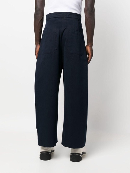 Blue Acuna cotton wide-leg trousers