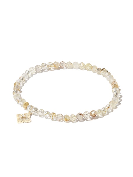 14K Yellow Gold Mini Moroccan Diamond Beaded Bracelet