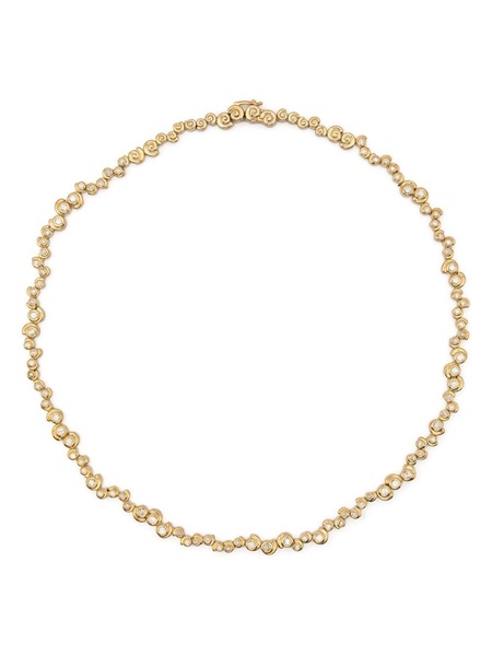 9K Yellow Gold Rivière Escargot Diamond Necklace