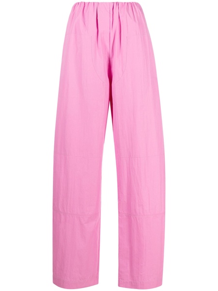 Pink Cocoon Wide-Leg Parachute Trousers