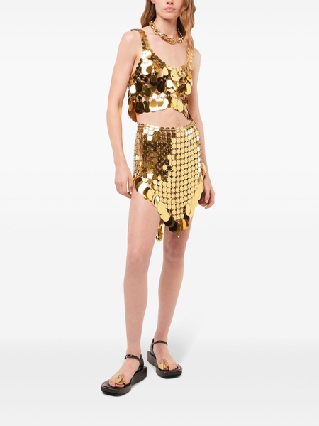 Gold Sparkle Assembly mini skirt