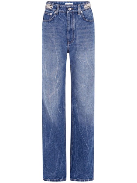 Blue Disc Flared Jeans 