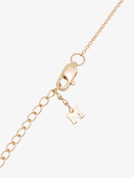 14K yellow gold crystal frame diamond necklace