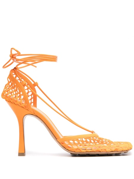 Orange Stretch 90 Mesh Pumps