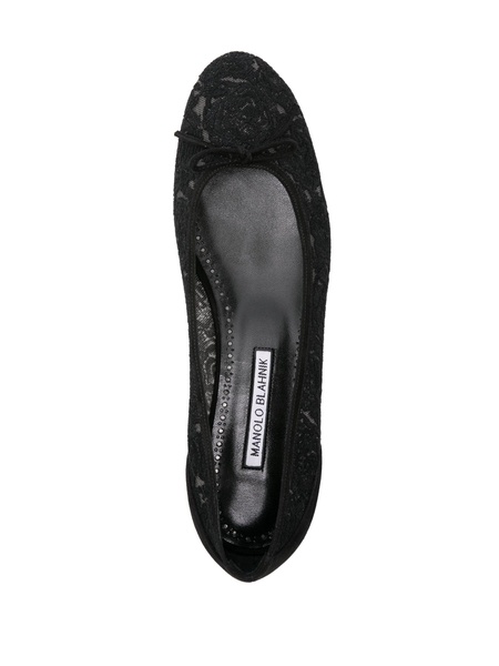 Verizzo floral-embroidered ballerina shoes