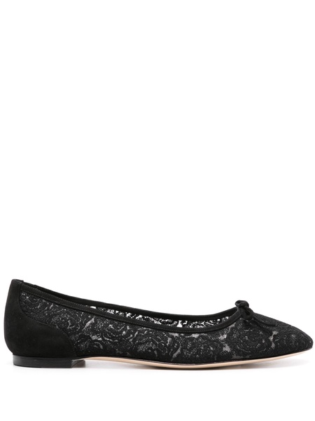 Verizzo floral-embroidered ballerina shoes