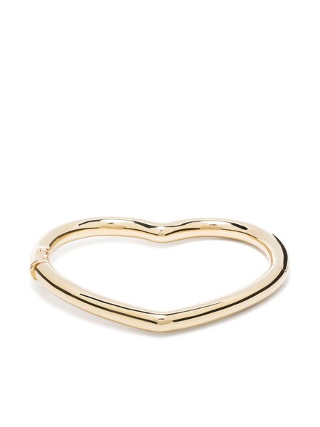 9K yellow gold Jonc Coeuer Lisse bracelet