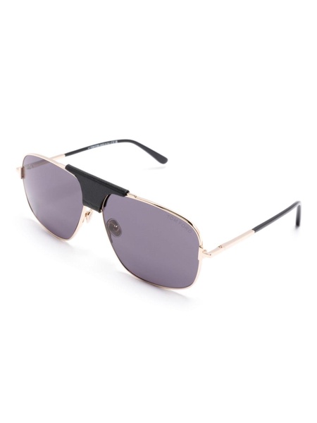 Grey Tex Pilot Frame Sunglasses