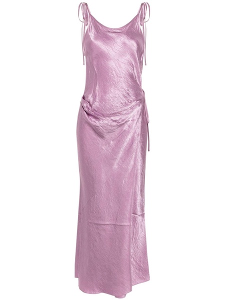 Purple Satin Slip Dress