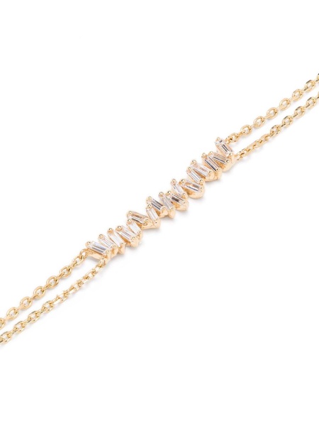 18K Yellow Gold Bar Diamond Bracelet