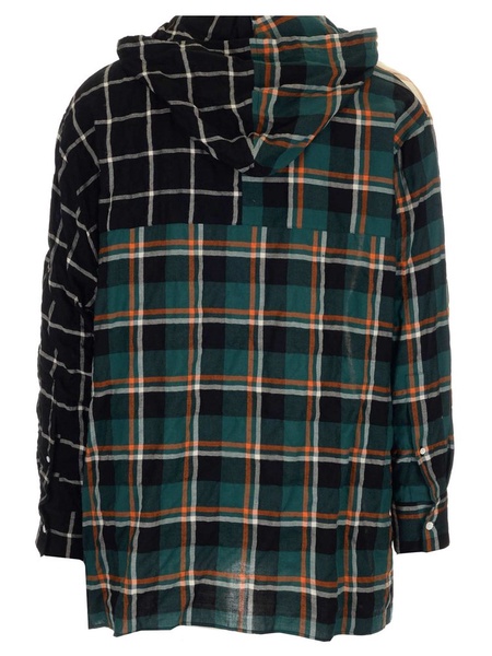 Loewe Check Panelled Hooded Overshirt