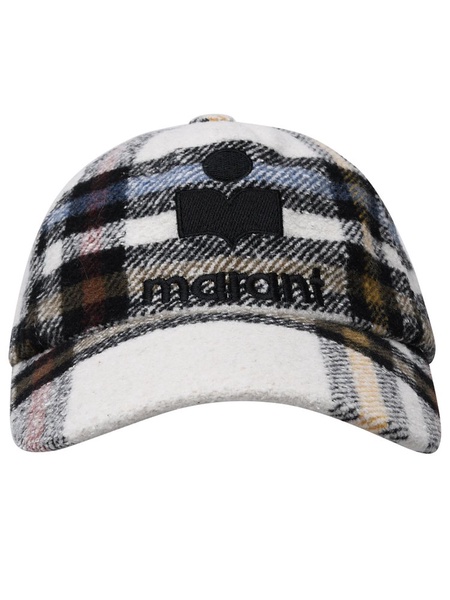 Isabel Marant Logo-Embroidered Checked Baseball Cap