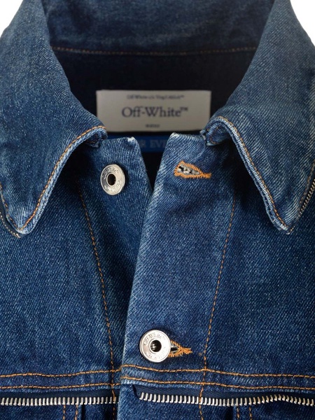 Off-White Buttoned Long-Sleeved Denim Jacket