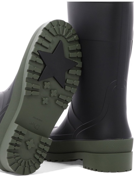 Dior Logo Embossed Round Toe Rain Boots