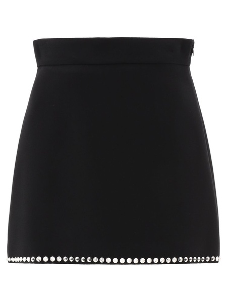 Miu Miu Stud Embellished Mini Skirt