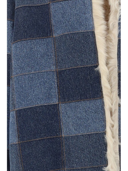 Chloé Shearing Denim Patch Coat