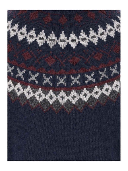 Barbour Wool Sweater With Geometric Pattern