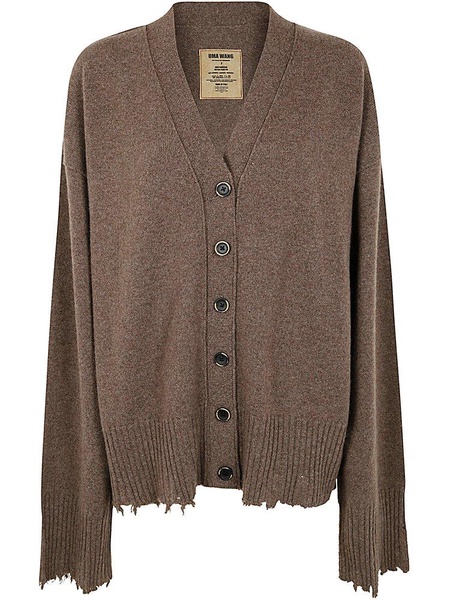 Uma Wang Raw-Cut V-Neck Cardigan