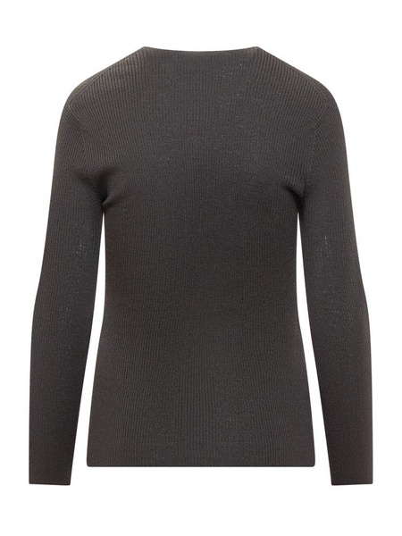 Rochas Logo Patch Ribbed-Knit Jumper