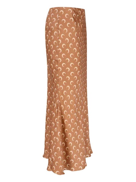 Marine Serre Moon Printed Flared Midi Skirt