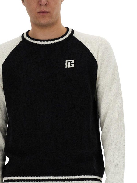 Balmain Two-Toned Regular Fit Jumper