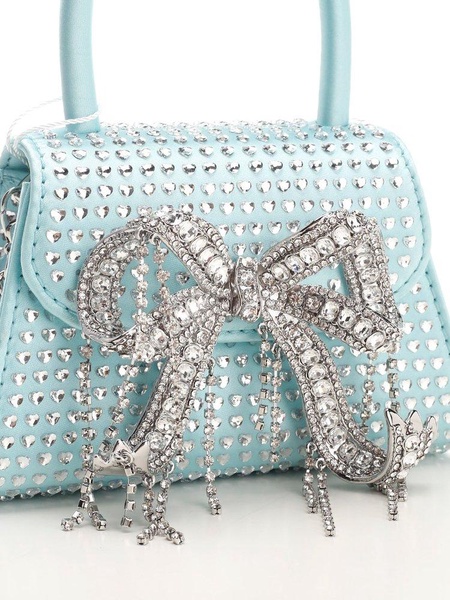 Self-Portrait Micro Bow Embellished Chin Linked Tote Bag