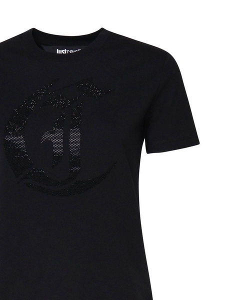 Just Cavalli Logo Embellished Crewneck T-Shirt