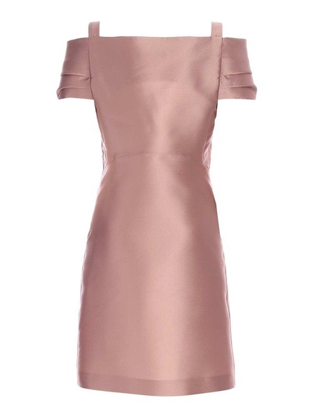 Weave detail dress in antique pink