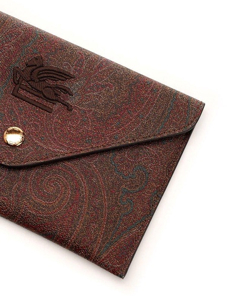 Etro Pegaso Paisley Jacquard Envelope Wallet