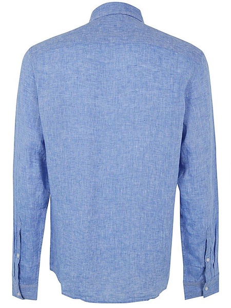 Michael Kors Slub-Texture Curved Hem Shirt