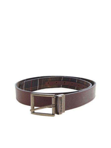 Barbour Logo Engraved Reversible Buckle Belt