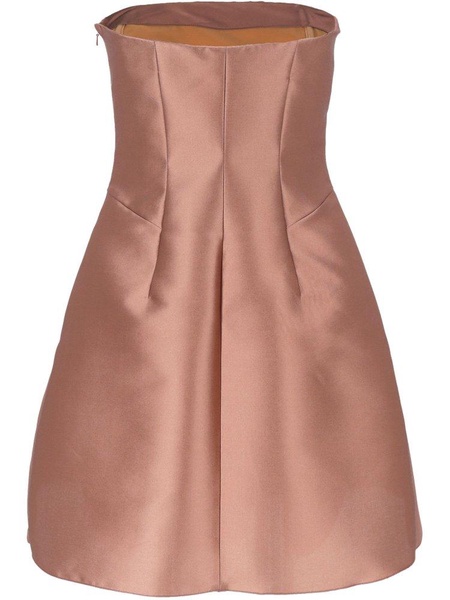 Alberta Ferretti Pleated Satin Dress