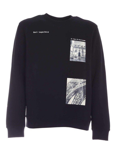 Karl Lagerfeld Logo Printed Crewneck Sweatshirt